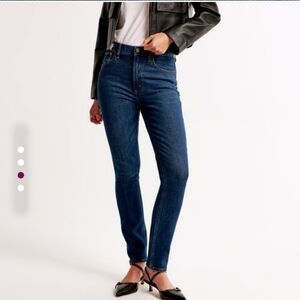 Abercrombie & Fitch High Rise Skinny Jeans - Blue, Size 6